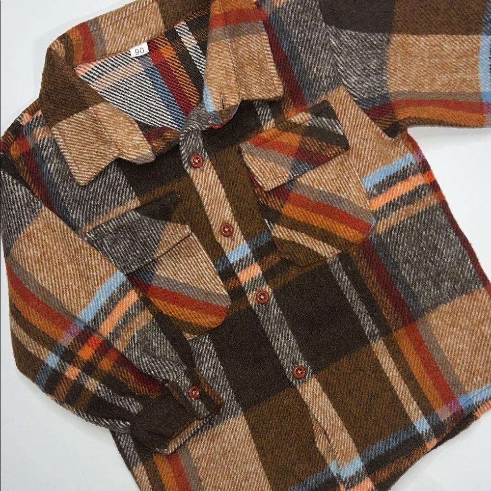 Temu Kids Plaid Jacket Kids size 90 - Picture 3 of 7